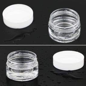 img 1 attached to 💼 UPlama 24 Pack Cosmetic Containers: Leakproof Wide-Mouth Travel Jars for Toiletry, Makeup, & More - 1oz, White