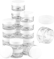 💼 uplama 24 pack cosmetic containers: leakproof wide-mouth travel jars for toiletry, makeup, & more - 1oz, white logo