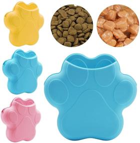 img 1 attached to 3-Pack Silicone Dog Treat Pouch for Leash - Portable Pet Training Bag with Paw-Shaped Snack Pocket, Magnetic Buckle Closure, and Clip