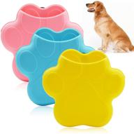 3-pack silicone dog treat pouch for leash - portable pet training bag with paw-shaped snack pocket, magnetic buckle closure, and clip логотип