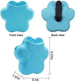 img 3 attached to 3-Pack Silicone Dog Treat Pouch for Leash - Portable Pet Training Bag with Paw-Shaped Snack Pocket, Magnetic Buckle Closure, and Clip