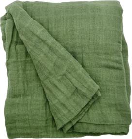 img 3 attached to 🍼 Cute New York Premium Cotton Baby Muslin Swaddle Blankets: Perfect for Newborn Boys and Girls (Dark Green)