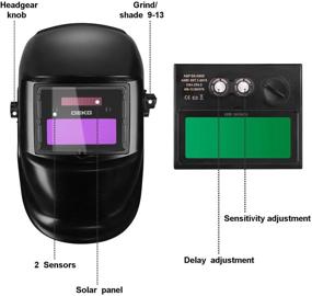 img 3 attached to 🔥 Dive into Darkness with DEKOPRO Darkening Welding Helmet Grinding - Your Ultimate Welding Protection Gear