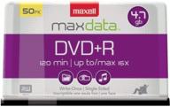 📀 maxell max639013 dvd+r recordable media, 16x, 4.70 gb, 50 pack spindle silver logo