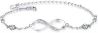 🎁 sterling silver infinity ankle bracelets for women - nieboa s925, classic design jewelry anklet, perfect gift for mother, wife, girlfriend logo