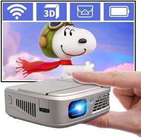 img 4 attached to Portable Pocket 3D Movie Projector Rechargeable Battery Auto Keystone Mini Pico DLP Projector WiFi Airplay HDMI Wireless Screen Mirroring For IOS/Android/Laptop/TV Stick Indoor Outdoor Travel Camping