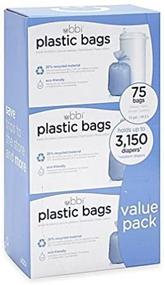 img 1 attached to 👶 Convenient Ubbi Diaper Pail 75-Count Value Pack Plastic Bags (3 Pack): Efficient Diaper Disposal Solution