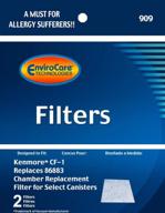 🔍 high-quality envirocare vacuum cleaner filters designed for kenmore sears progressive cf1, progressive & whispertone, panasonic vacuum cleaners, 86883, 86880, 20-86883, pack of 2 filters логотип