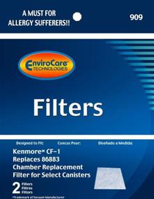 img 1 attached to 🔍 High-Quality EnviroCare Vacuum Cleaner Filters Designed for Kenmore Sears Progressive CF1, Progressive & Whispertone, Panasonic Vacuum Cleaners, 86883, 86880, 20-86883, Pack of 2 Filters