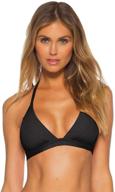 👙 rebecca virtue women's ribbed banded triangle bikini top - becca collection for enhanced seo logo