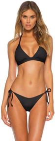 img 2 attached to 👙 Rebecca Virtue Women's Ribbed Banded Triangle Bikini Top - Becca Collection for Enhanced SEO