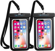 📱 glbsunion 2-pack universal waterproof phone case - ipx8 waterproof phone lanyard dry bag for iphone 12 11 xs xr x 8 max pro plus galaxy s21 s20 s10 note google pixel htc moto oneplus - fits phones up to 6.9 logo