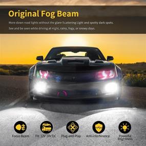 img 3 attached to 💡 High Power H3 LED Fog Light Bulb 6000k Xenon White - Extremely Bright DRL or Fog Light Lamp Replacement - SNGL