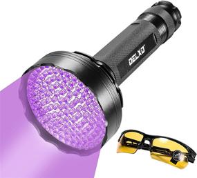 img 4 attached to 🔦 Delxo Black Light Flashlite UV Flashlight: 128 LEDs 395nm Inspection Torch for Pet Stain Detection and Scorpion Hunting, Includes UV Sunglasses and Handheld Blacklight for Home Stains