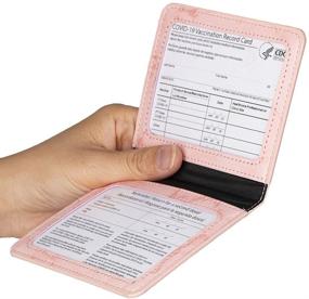 img 2 attached to Optimized Men's Vaccination Card Protector: Wallets, Card Cases & Money Organizers