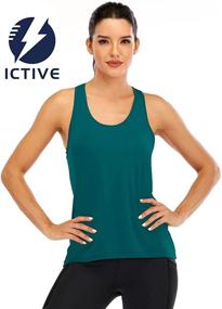 img 2 attached to 🏋️ Active Women's Racerback Workout Tank Tops with Open Back - Cross Backless Running Muscle Tank, Yoga Shirts