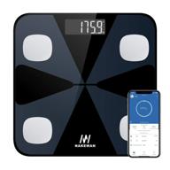 🔢 nakewan body fat scale: smart bmi digital bathroom health weight monitor with wireless connectivity and high accuracy app - 400 lbs capacity logo