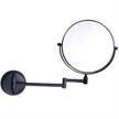 two sided circular mirror makeup magnification logo