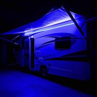 🚐 seagenck 5m (16.4ft) rv led awning party light - blue, camper motorhome travel trailer strip light logo