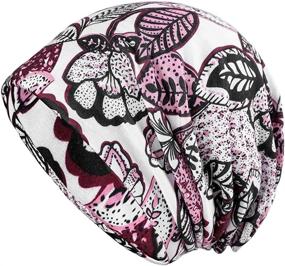 img 2 attached to Stylish HONENNA Printed Turban Headband Chemo Cap for Soft & Comfortable Sleep