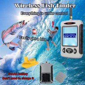 img 2 attached to 🎣 Lucky Wireless Fish Finder Sonar Sensor: Portable Depth Finders for Fishing, Ice Fishing, and Kayak Fishing - LCD Display Fishfinder