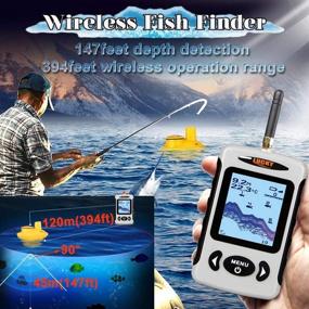 img 3 attached to 🎣 Lucky Wireless Fish Finder Sonar Sensor: Portable Depth Finders for Fishing, Ice Fishing, and Kayak Fishing - LCD Display Fishfinder