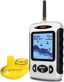 img 4 attached to 🎣 Lucky Wireless Fish Finder Sonar Sensor: Portable Depth Finders for Fishing, Ice Fishing, and Kayak Fishing - LCD Display Fishfinder