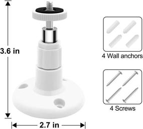 img 2 attached to 🔌 Convenient Wall Mount Kit with Long Charging Cable & Data Sync Cord for Wyze Cam Pan: Includes Adjustable Ceiling Mount and Wire Clips