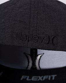 img 2 attached to 🧢 Black Textured Baseball Cap for Men by Hurley