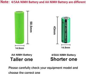 img 2 attached to 🔋 Высокоемкостной аккумулятор NiMH 1.2V - размер 4/5AA (1300mAh) - плоская верхняя часть (2 штуки)