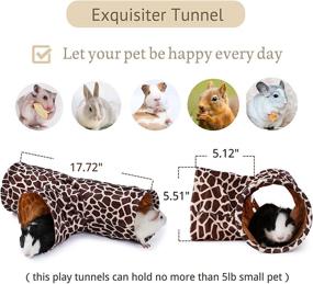 img 3 attached to 🏞️ JanYoo Small Pet Tunnel: Ultimate Play Fun for Guinea Pigs, Ferrets, Rabbits, Hedgehogs, Rats, and Chinchillas