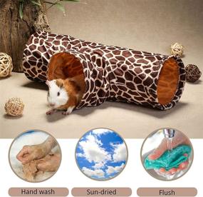 img 1 attached to 🏞️ JanYoo Small Pet Tunnel: Ultimate Play Fun for Guinea Pigs, Ferrets, Rabbits, Hedgehogs, Rats, and Chinchillas