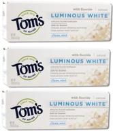 🌍 travel size tom's of maine natural luminous white fluoride toothpaste (pack of 3) logo