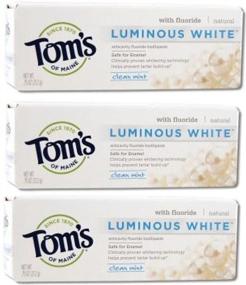 img 1 attached to 🌍 Travel Size Tom's of Maine Natural Luminous White Fluoride Toothpaste (Pack of 3)