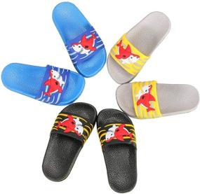 img 3 attached to Сандалии Cartoon Slippers DADAWEN для мальчиков-малышей