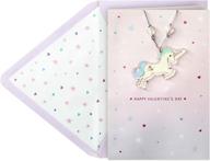 hallmark signature valentines day card for kids (removable unicorn necklace) logo