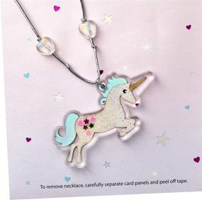img 1 attached to Hallmark Signature Valentines Day Card For Kids (Removable Unicorn Necklace)