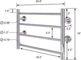 img 2 attached to 🔥 JSLOVE Towel Warmer: Wall Mounted, Stainless Steel Heated Towel Racks with Timer - 4 Bars Brushed