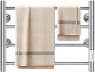 🔥 jslove towel warmer: wall mounted, stainless steel heated towel racks with timer - 4 bars brushed logo