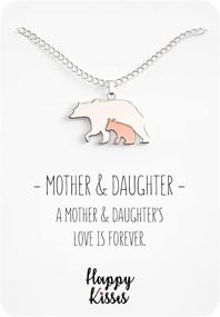 img 3 attached to 🐻 Mama Bear Pendant: Adorable Mother Daughter Bear Necklace - Perfect Silver Rose Gold Gift for Women & Girls