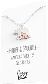 img 1 attached to 🐻 Mama Bear Pendant: Adorable Mother Daughter Bear Necklace - Perfect Silver Rose Gold Gift for Women & Girls