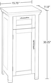 img 1 attached to 🚪 White Somerset Collection Single Door Floor Cabinet by RiverRidge (Model: 06-037)