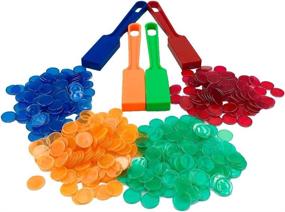 img 1 attached to 🧲 Yuanhe Magnetic Wand Bingo Set - 100 Chips, 4 Sets (Red, Green, Yellow, Blue) Per Order