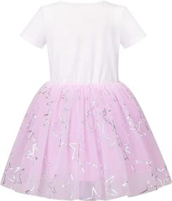 img 3 attached to 🌈 Enchanting Girls Purple Sleeve Rainbow Birthday Dresses: Mesmerizing Clothing for Young Girls