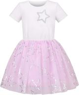 🌈 enchanting girls purple sleeve rainbow birthday dresses: mesmerizing clothing for young girls logo