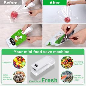 img 3 attached to 🔌 GOSCIEN Mini Bag Sealer Chargeable Portable 2-in-1 Sealer for Plastic - Quick Handheld Heat Sealer for Food Kitchen Sealing and Resealing Chip Bags, Plastic Bags, Snack Bags