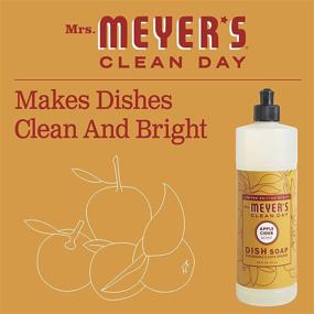 img 1 attached to 🍏 Mrs. Meyer's Apple Cider Liquid Dish Soap 16 OZ (Pack of 3)