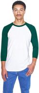american apparel unisex raglan t-shirt: authentic men's clothing logo