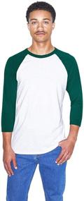 img 4 attached to American Apparel Unisex Raglan T-Shirt: Authentic Men's Clothing