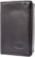 💼 big skinny men's tri-fold leather slim wallet: holds up to 25 cards effortlessly! logo